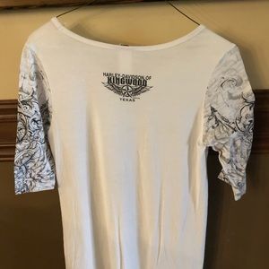 Harley Davidson 3/4 length sleeve tee shirt